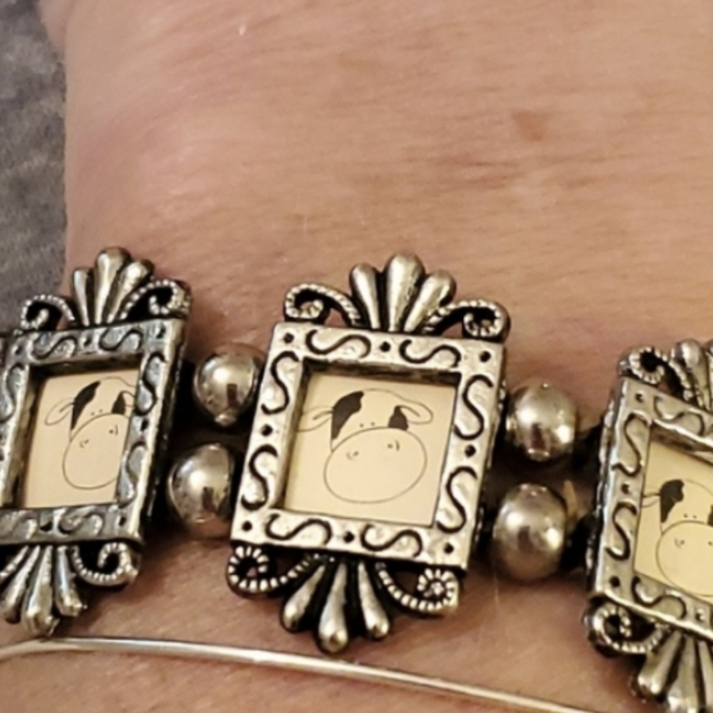 Picture frame charm bracelet